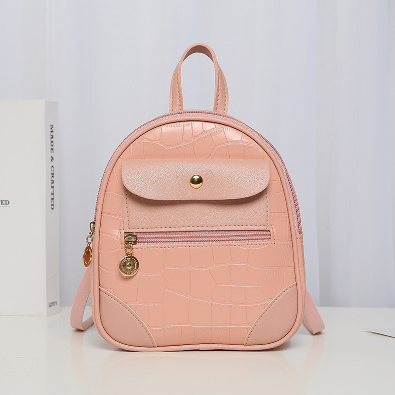 Mini Geo Pattern Zipper Backpack, Women's Fashion Faux Leather Small  Backpack For Work & School (8.66*7.08*2.55) Inch - Temu United Arab Emirates