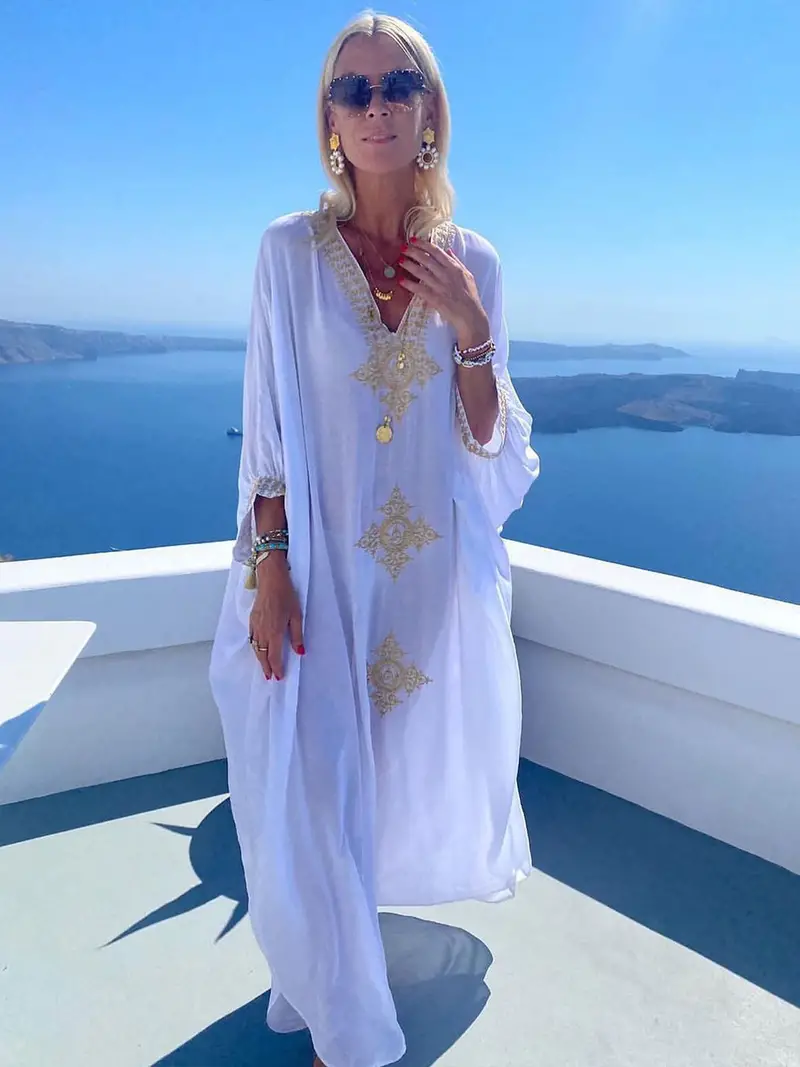 white vacation dress
