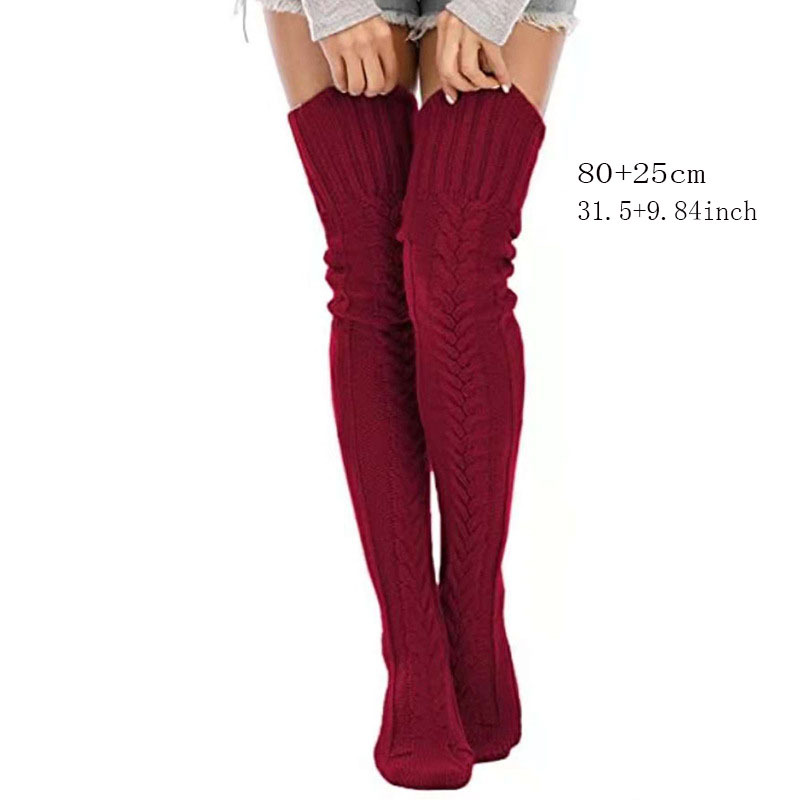 Women's Cable Knit Thigh Socks Winter Thermal Warm Leg Warmers 105cm Over  Knee Extra Long Leggings : : Clothing, Shoes & Accessories