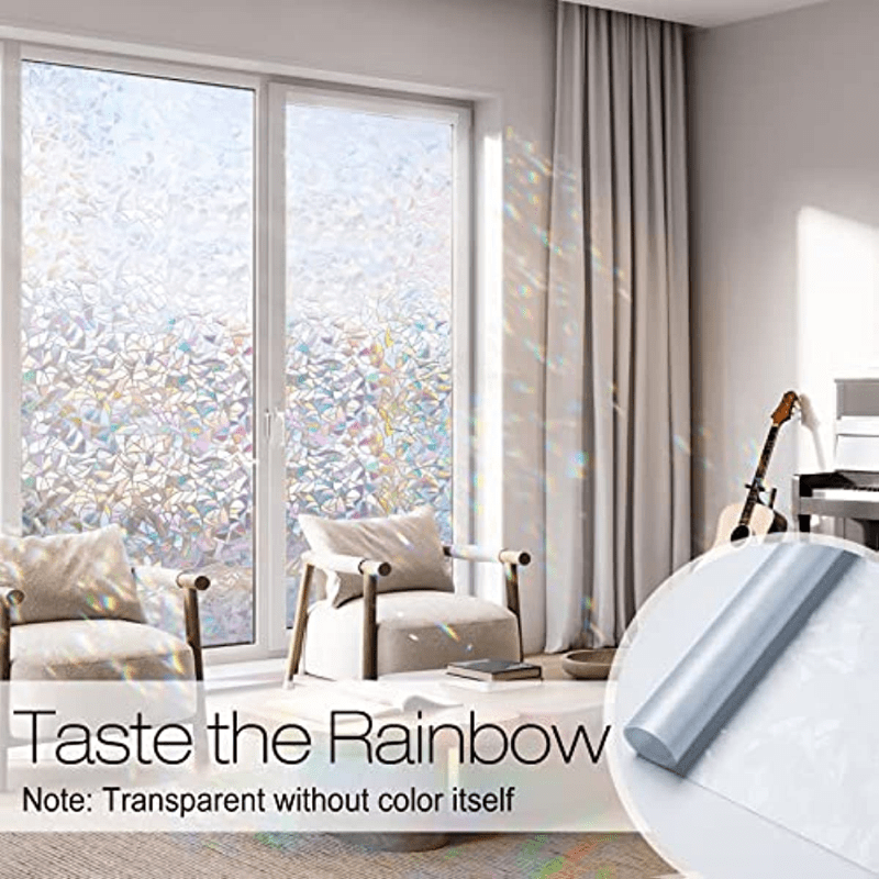 Window Privacy Film Rainbow Window Clings 3d Decorative - Temu Canada