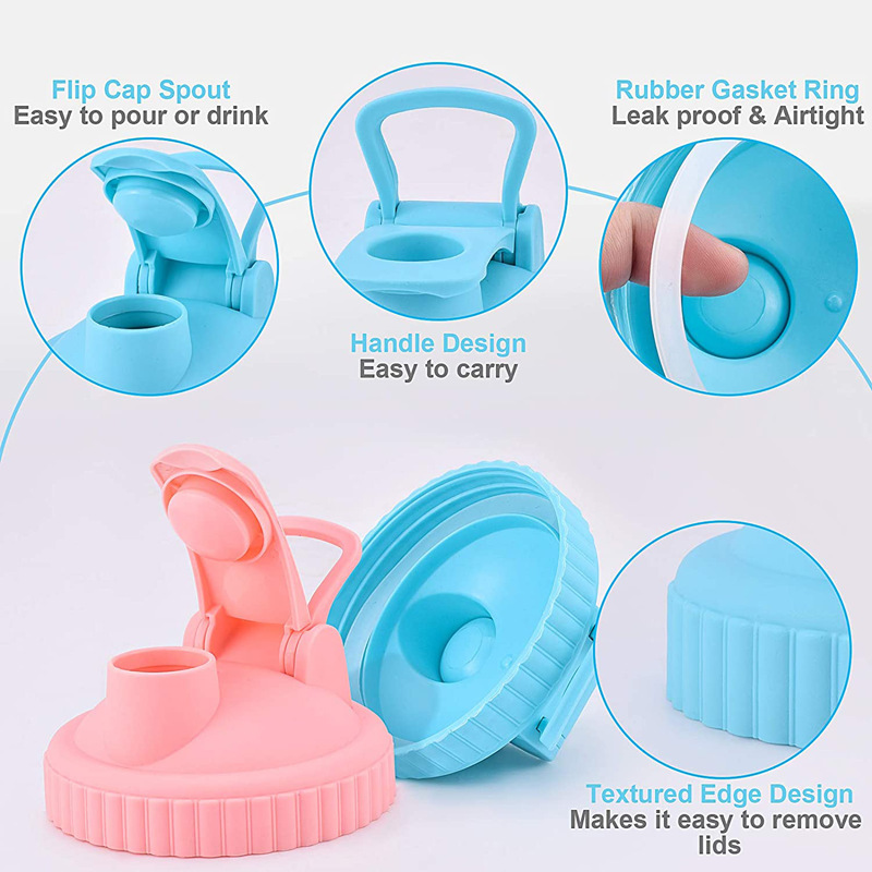 Regular Mouth Mason Jar Flip Cap Lids 8 3 38in Inner Diameter