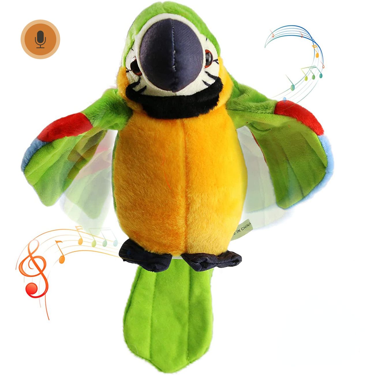 9'' Cute Talking Parrot Repeats What You Say Electronic Interactive Plush  Toy Stuffed Animal Record Parrot Waving Wings Funny Bird Toys For Children  Girls Boys Best Xmas Gift - Toys & Games -