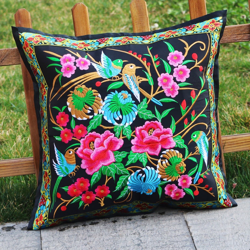 Flower Decorative Throw Pillows, Decorative Pillows for Sofa, Embroide –  Paintingforhome