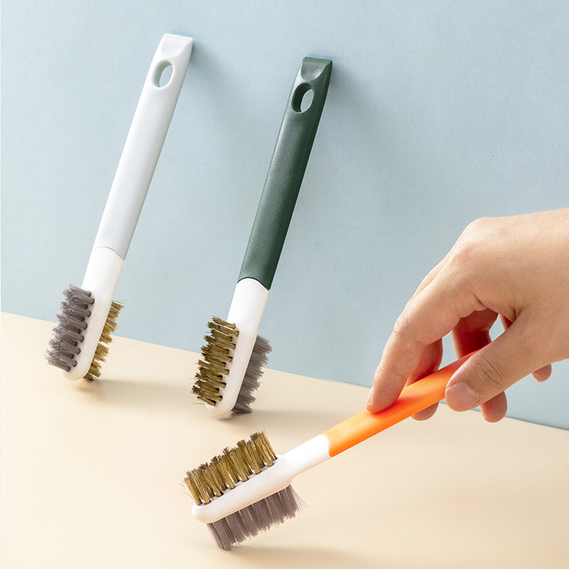 3pcs/set Gas Stove Decontamination Wire Brush Stovetop Range Hood Brush  Cleaner Set Groove Crevice Brush Kitchen Cleaning Tools