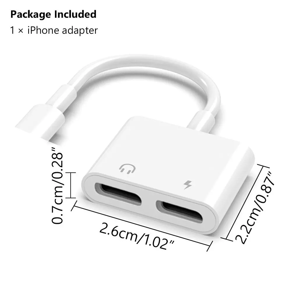 Interaktion Nyttig hundehvalp 2 In 1 Audio Adapter Charging Earphone Cable For Iphone 11 12 Pro Max Xxs  Aux Jack Headset Lighting 3 5mm To Headphone Splitter | Check Out Today's  Deals Now | Temu Greece