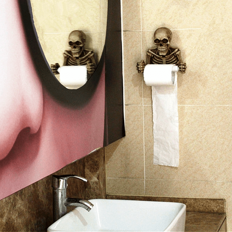 1 Pieza Soporte Papel Higiénico Calavera Colgar En Pared - Temu