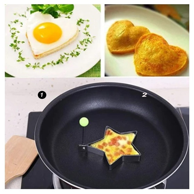 Anneaux d'Œuf En Acier Inoxydable 304 Omelette Frite Moule - Temu France