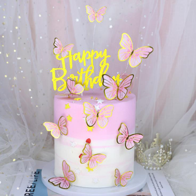 Glossy Butterfly Cake Toppers For Cupcakes And Cakes - Temu Mexico