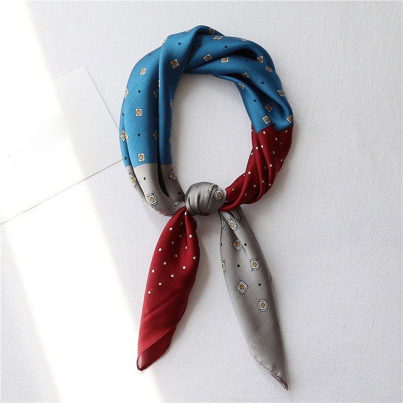 Simulated Silk Printed Square Scarf Women's Head Scarf Multifunctional  Fashion Accessories Hairband Scarf - Temu