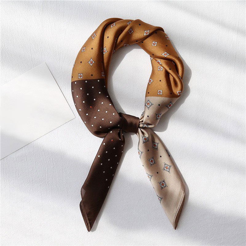 Simulated Silk Printed Square Scarf Women's Head Scarf Multifunctional  Fashion Accessories Hairband Scarf - Temu