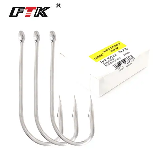 Ftk 100pcs High Carbon Stainless Steel Fishing Hook For - Temu Canada