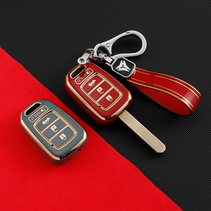 4 Buttons Tpu Car Key Cover Case Shell For Accord 2016 2017 Civic 2016 2017  2018 2019 Remote Keychain Accessories - Temu