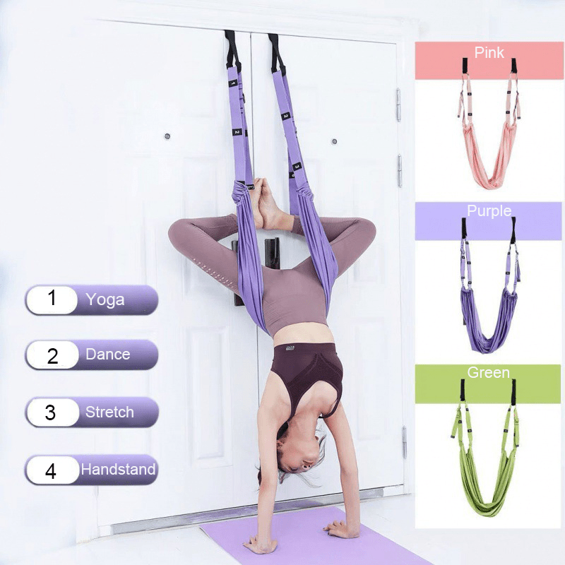  Aerial Yoga Hammock,Ultra Strong Yoga Swings Set Trapeze  Extension,Antigravity Ceiling Hanging Yoga Sling Inversion Exercises