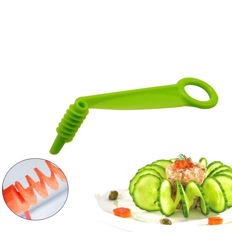 Cheers.US 4 Pcs Vegetables Spiral Knife Carving Tool Potato Carrot Cucumber  Salad Chopper Manual Spiral Screw Slicer Cutter Spiralizer, Kitchen Cooking  Maker-Tower Chips Making Twist Shredder 