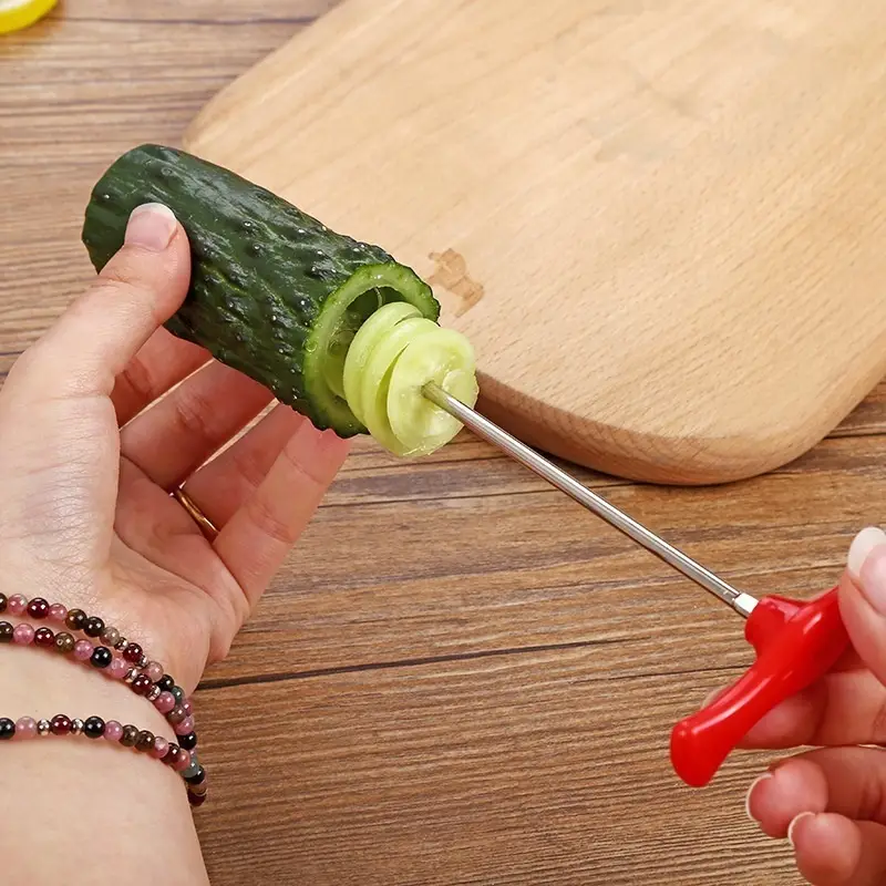 Vegetables Spiral Knife Carving Tool Potato Carrot Cucumber Salad Chopper  Manual Spiral Screw Slicer Cutter - Temu
