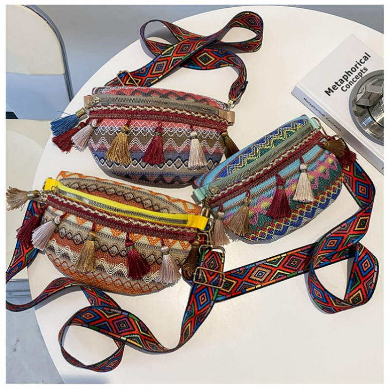 Vintage Print Chest Bag, Retro Classic Plaid Pattern Crossbody Bag, Casual  Fashion Sling Bag & Waist Bag For Women - Temu