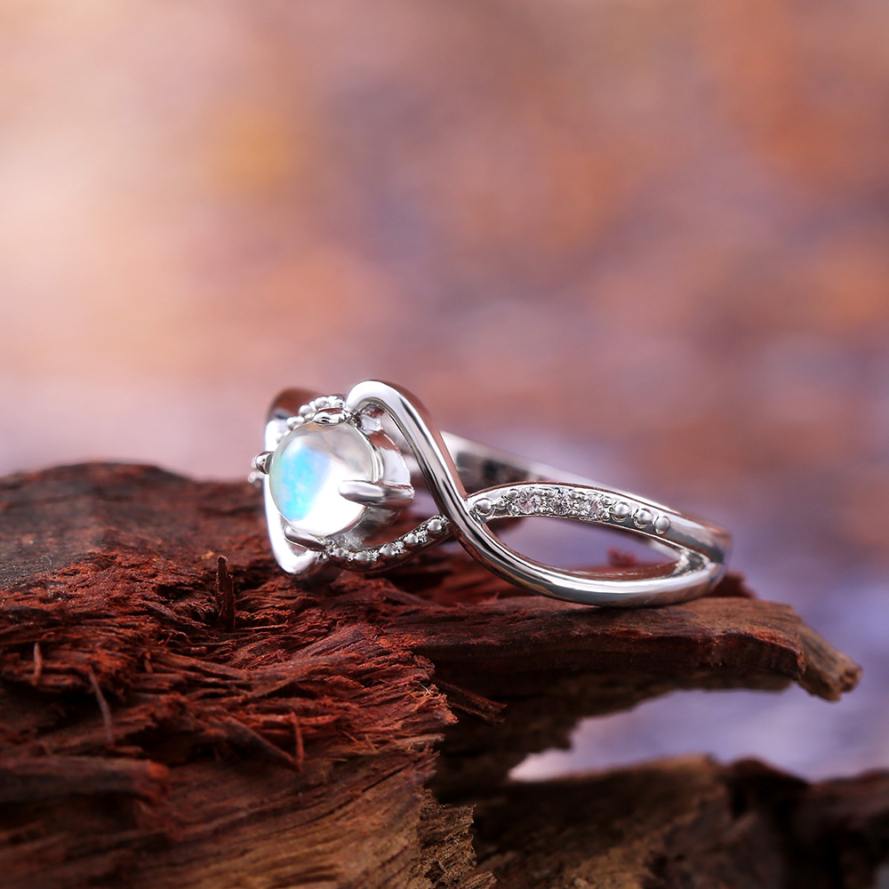 Delicate hot sale moonstone ring