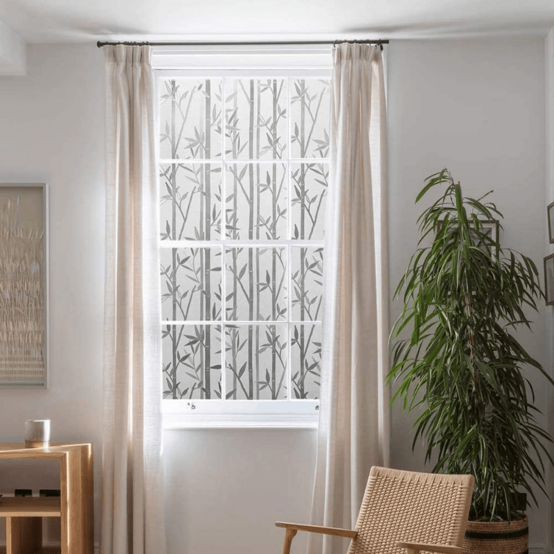 Lumanduo Window Privacy Film Abstract Decorative Window Sticker No Glue  Static Window Cling Glass Stickers (G,70x170cm)