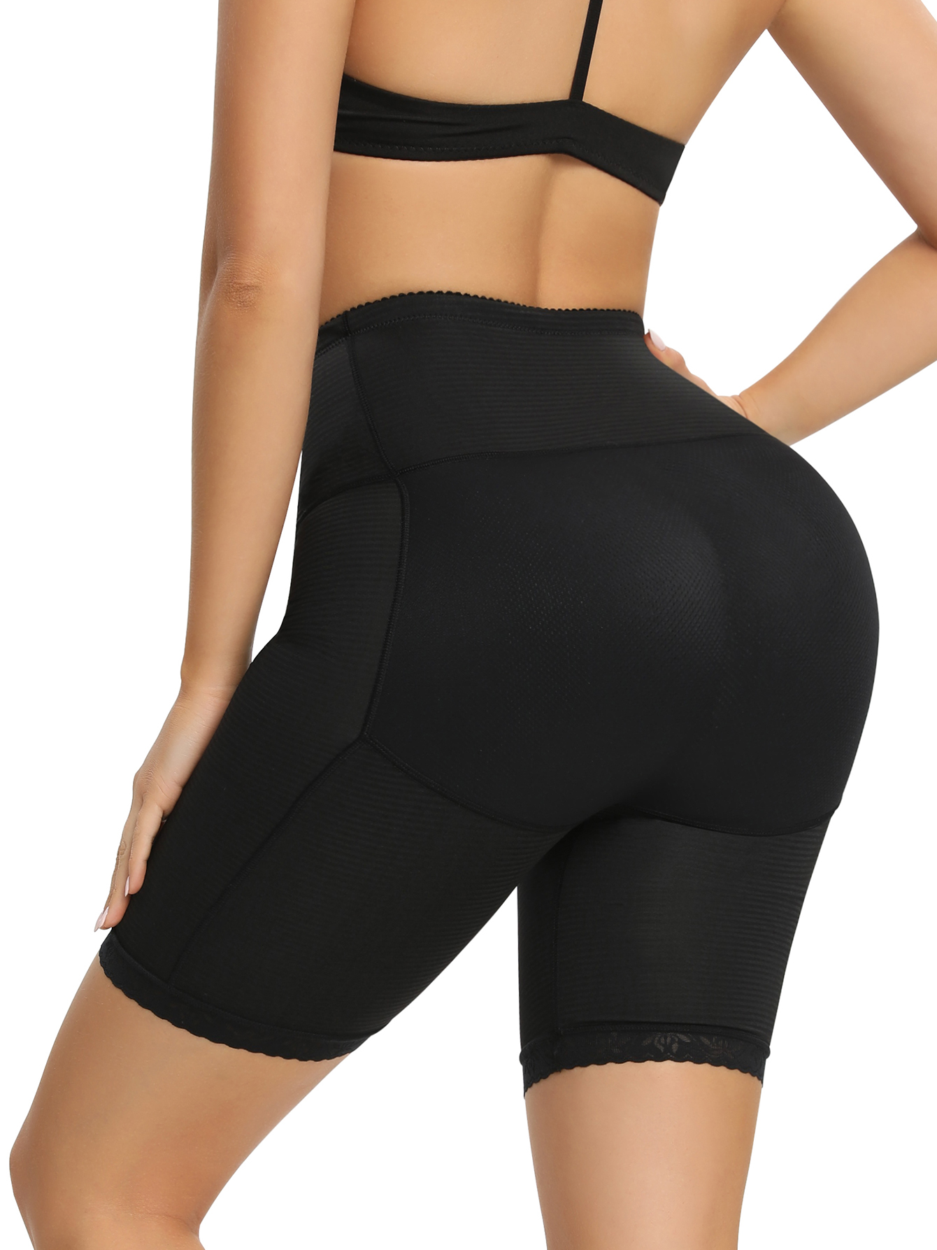 Lilvigor Butt Lifting Shapewear for Women Girl High Waisted Control Panties  Compression Booty Lifting Shorts with Hook Zipper Closure Black