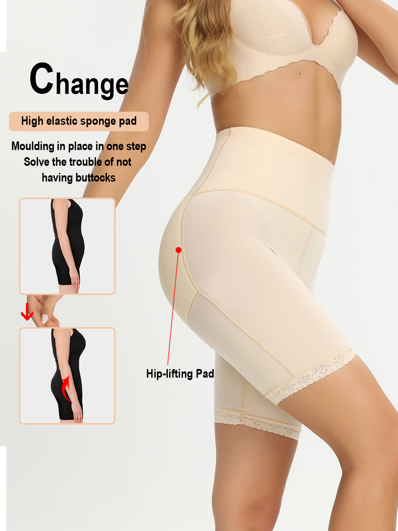 Women's Butt Lift Booster Booty Lifter Control Panty Shapewear Enhancer  Booster Body Shaping, Black, XL