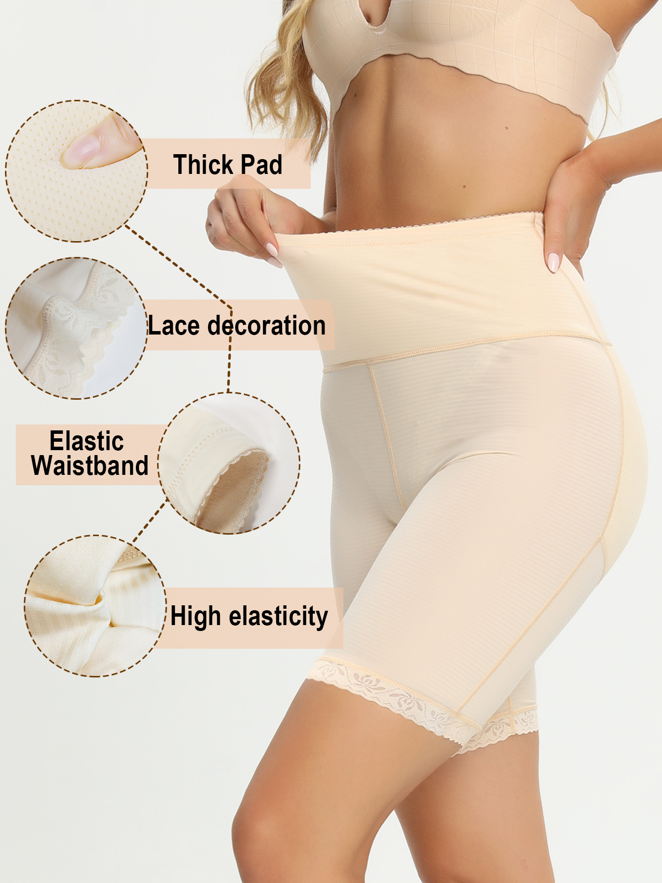 Butt Lift Lace Shapewear Control Panties Seamless Thicker Fake Buttock  Underwear 