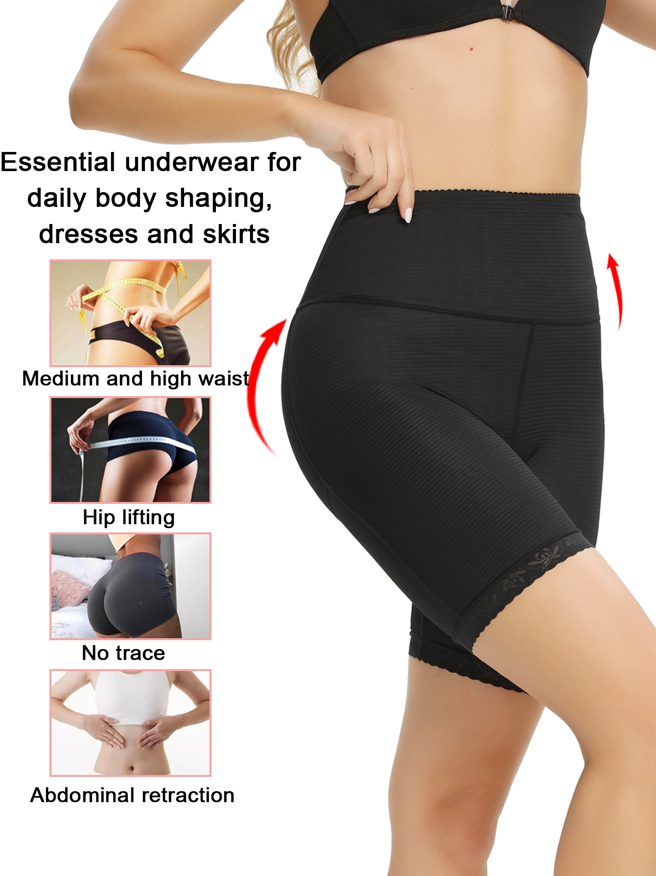 Faja Butt Lifter Shapewear Tummy Control Butt Lifting Panties Lift  Underwear Hip Lifter Bigger Butt Shaper for Women (Black, X-Small-Small) at   Women's Clothing store