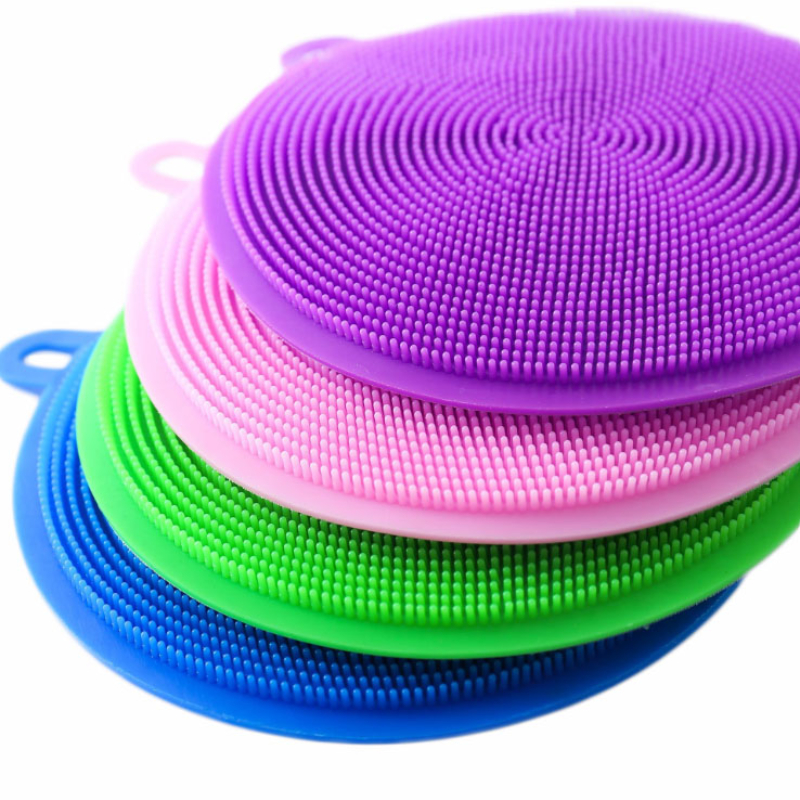 Multicolor Silicone Kitchen Scrubber, For Multipurpose Cleaner