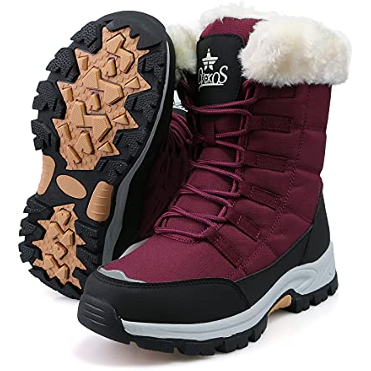  Lfzhjzc Classic Womens Snow Boots, Anti-Slip Warm Womens Winter  Boots, Full Plush Lining, Sheep Suede, Outdoor Walking Tactical Boots,  Hiking Boots (Color : Brown, Size : 6.5) : Clothing, Shoes & Jewelry