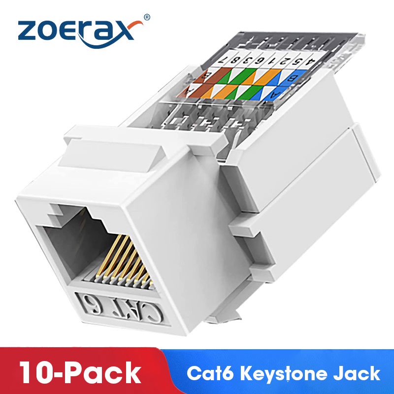 ZoeRax 1PCS Tool Free RJ45 CAT6 Connector Ethernet Termination Plugs, 23AWG  to 26AWG Cable Internet Plug Installation Toolless