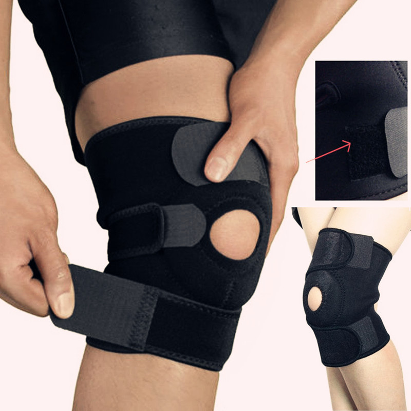 Adjustable Neoprene Knee Cap Support Brace Pair for Sports, Gym