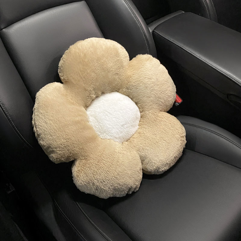  homeemoh Faux Fur Car Seat Cushion, Auto Front Seat Plush Mat  Pads Winter Warm Seat Cover for Car and Office Chair,Beige : Automotive