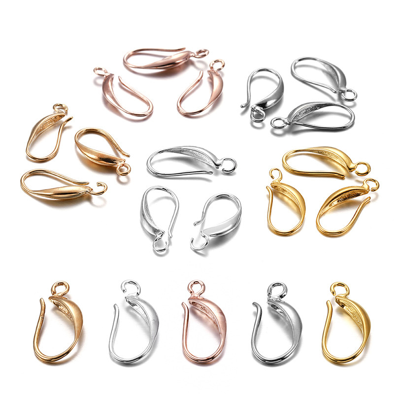 6 Beautiful Rose Gold Stainless Steel Earring Hooks