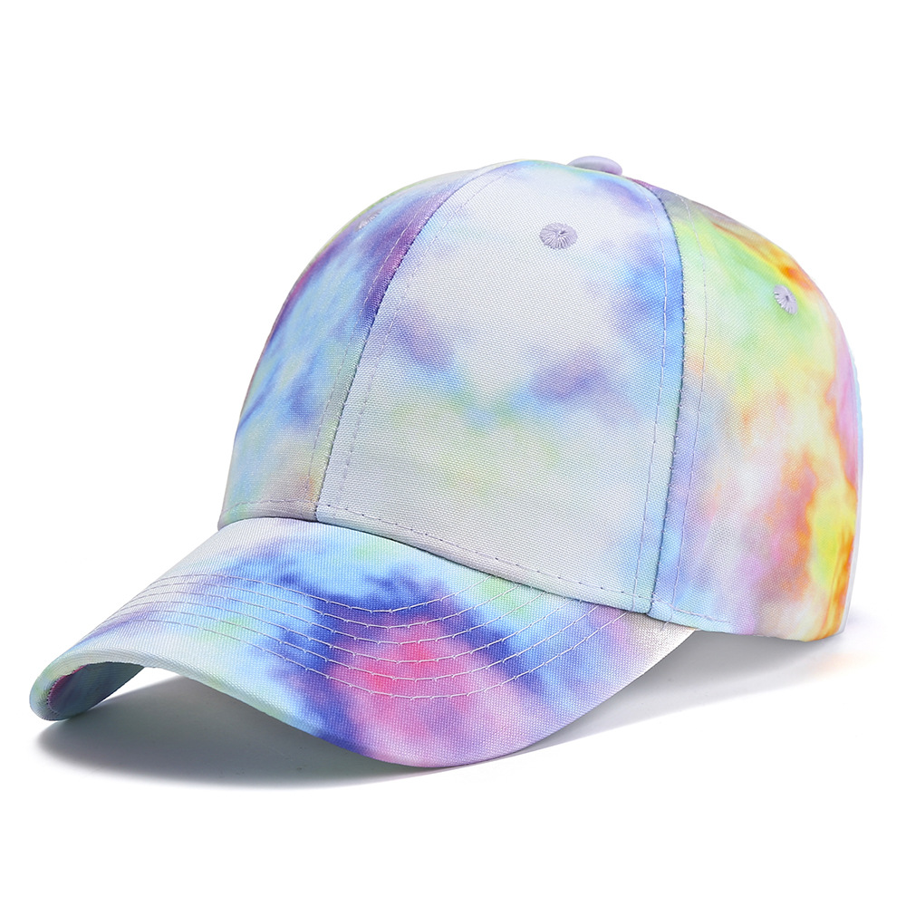 Baseball cap 2022 spring summer fashion tie-dye printing sun protection hat