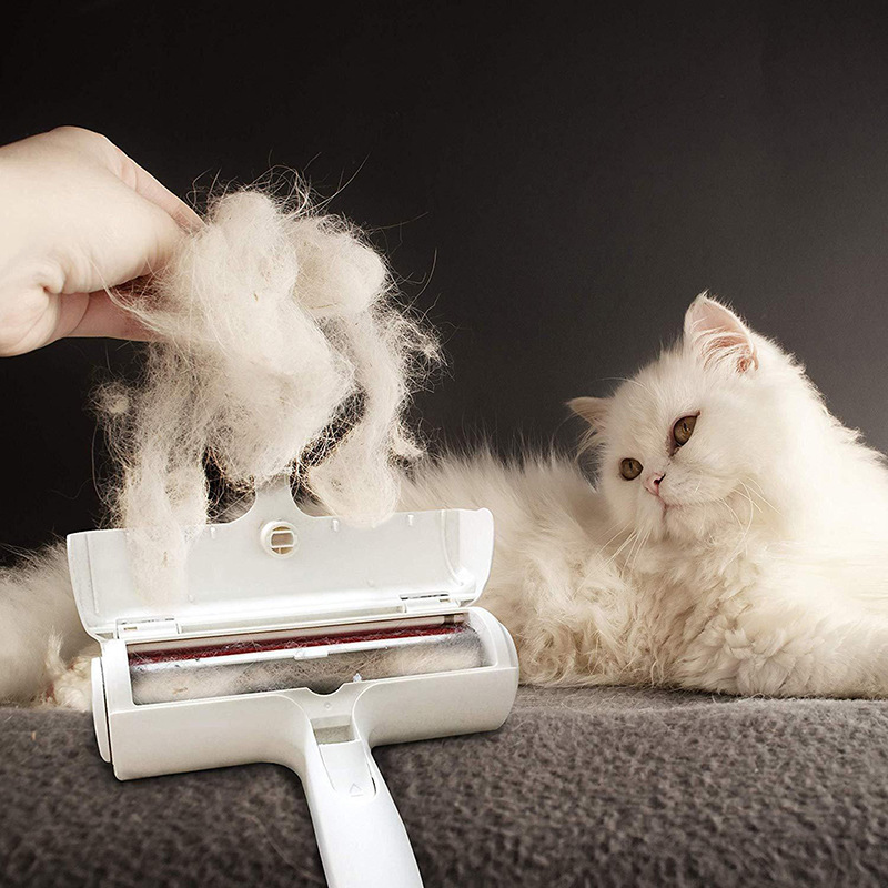 JA Best - Rodillo removedor de pelo de mascotas con 2 recogedores de pelo  de mascotas, removedor de rodillo de pelo, atrapa y elimina el pelo de  gatos