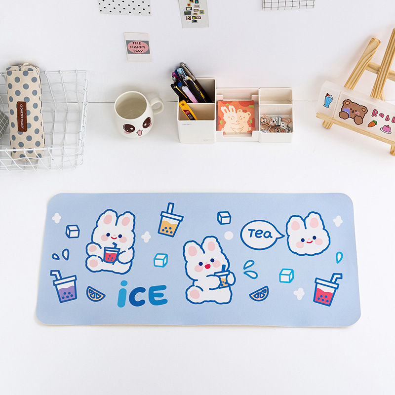 Girls Boys Lovely Animal Waterproof Mouse Pad Kawaii Bear Cup Mat