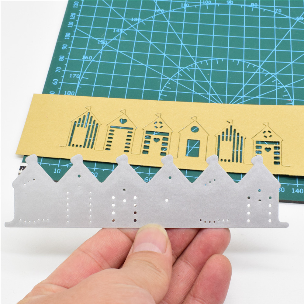 Paper Craft Metal Cutting Dies Diy Architecture Background - Temu