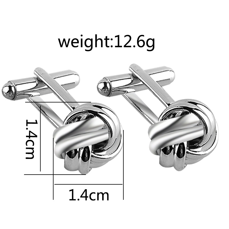 Classic Knot Cufflinks For Wedding Work Business Shirt Cufflinks