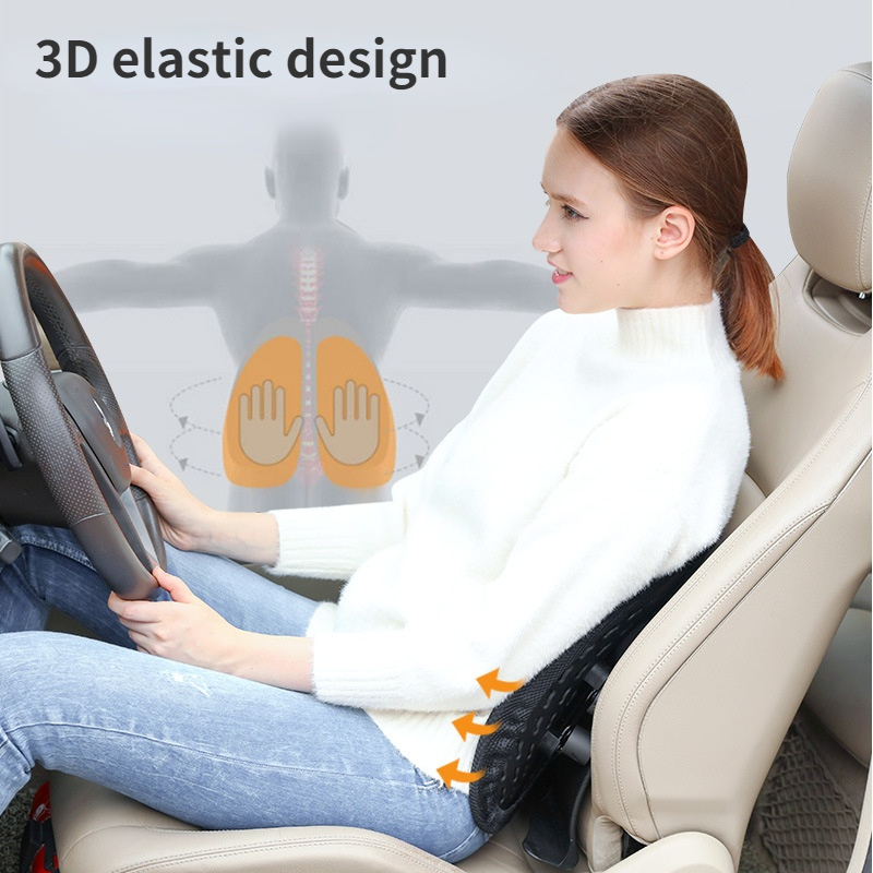 Universal Car Back Support Chair Massage Lumbar Support Waist Cushion Mesh  Ventilate Cushion Pad For Car Office Home - Temu