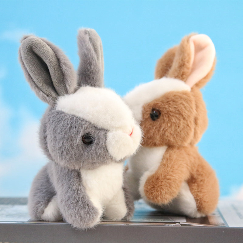 Simulated Rabbit Plush Cute Bunny Doll Key Chain Stuffed - Temu Canada