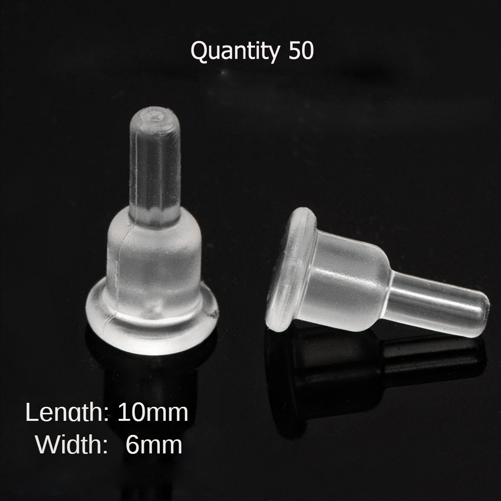200 SOFT CLEAR RUBBER HYPOALLERGENIC EARRING BACKS STOPPERS 4mm x 4mm – The  Bead Selection