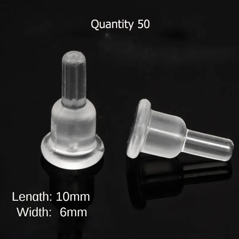 Clear Earring Backs 50Pcs Silicone Hypoallergenic Secure Earring