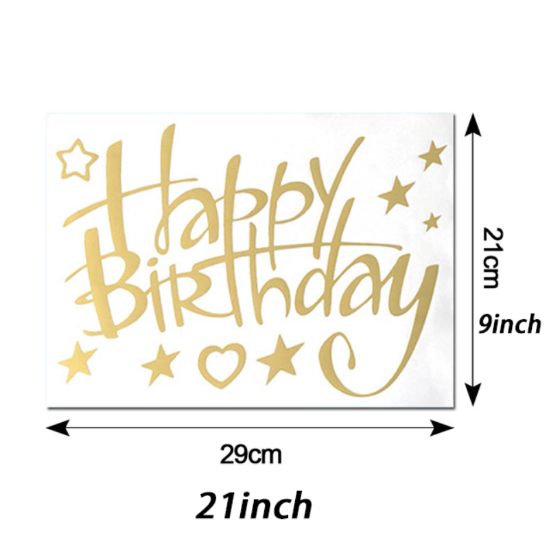 Birthday Party Black Golden Stickers Cute Water Bottle - Temu