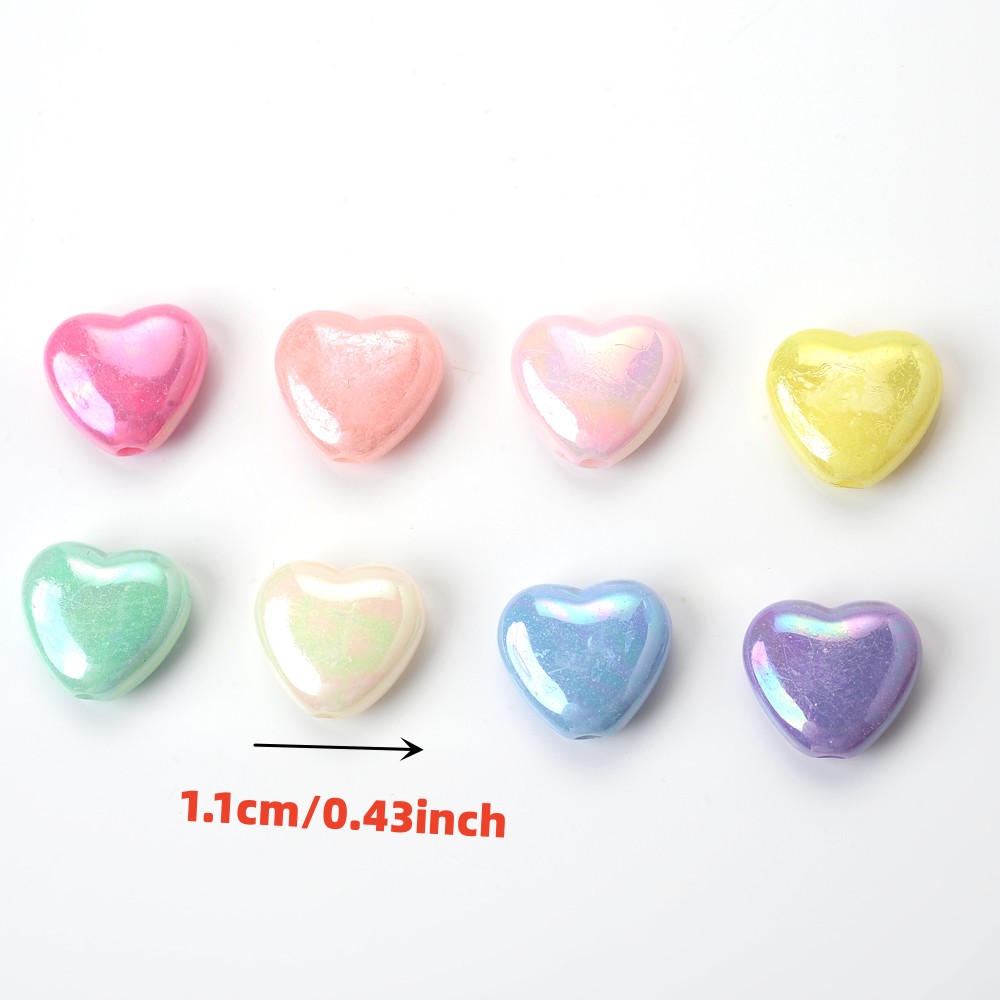 50pcs Fashion Acrylic Loose Spacer Beads Lovely Star Candy Heart