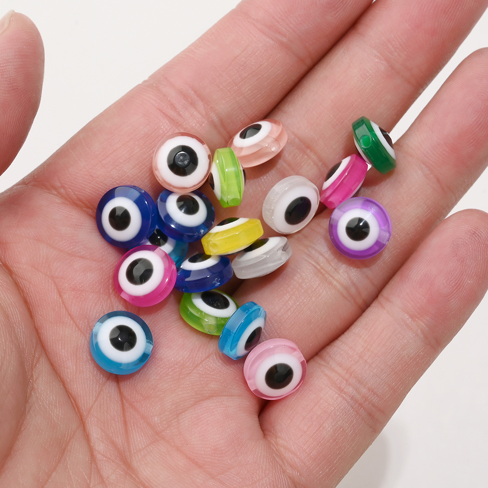 450pcs Evil Eye Beads Present Handmade Resin Beads Charms Round