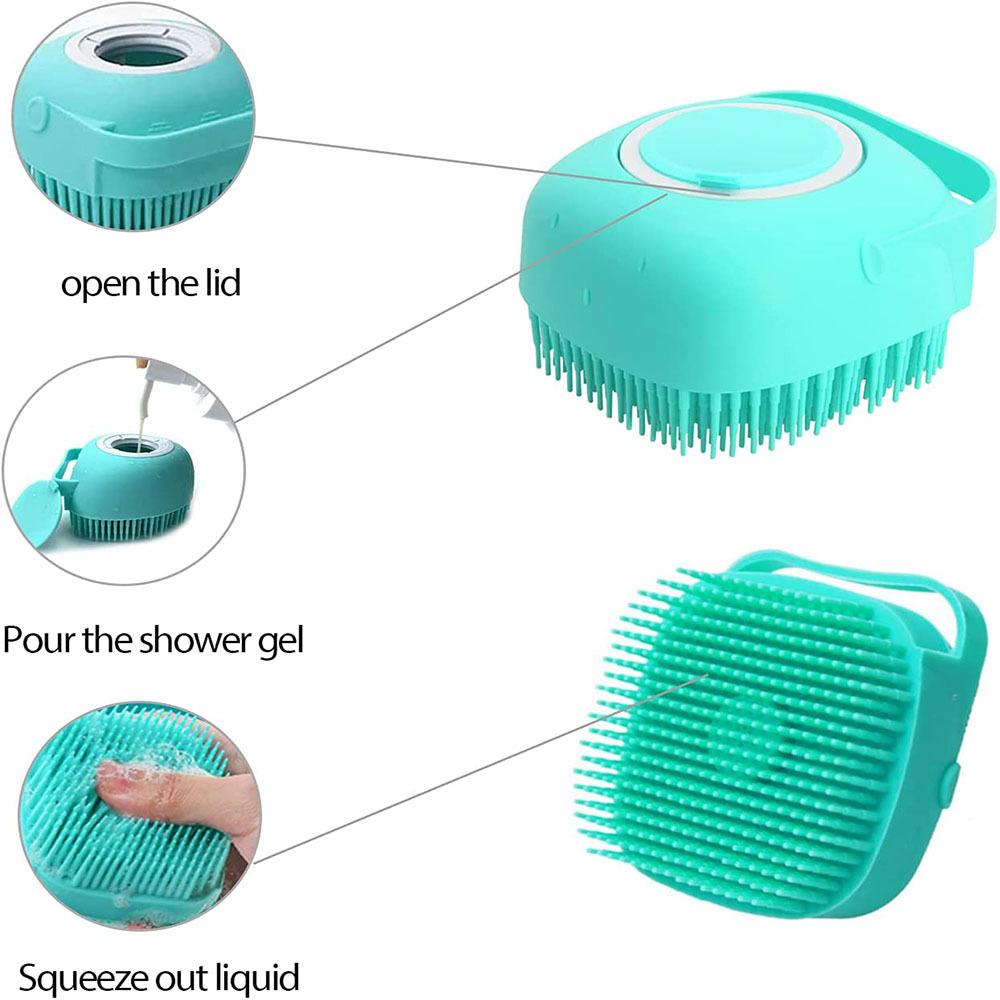 Silicone Pet Bath Brush Dog Cat Dog Bath Massage Comb Temu