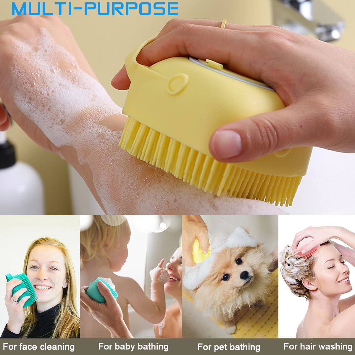 Silicone Pet Bath Brush Dog Cat Dog Bath Massage Comb Temu