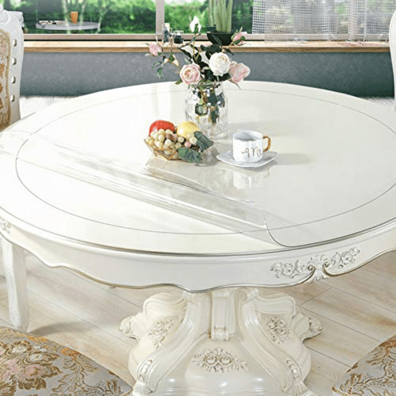 Clear PVC Table Protector Table Cover Mat Thick Desktop Topper Plastic  Table Protector Clear Table Pad Tablecloth Protector Crystal Chair Mat  Clear