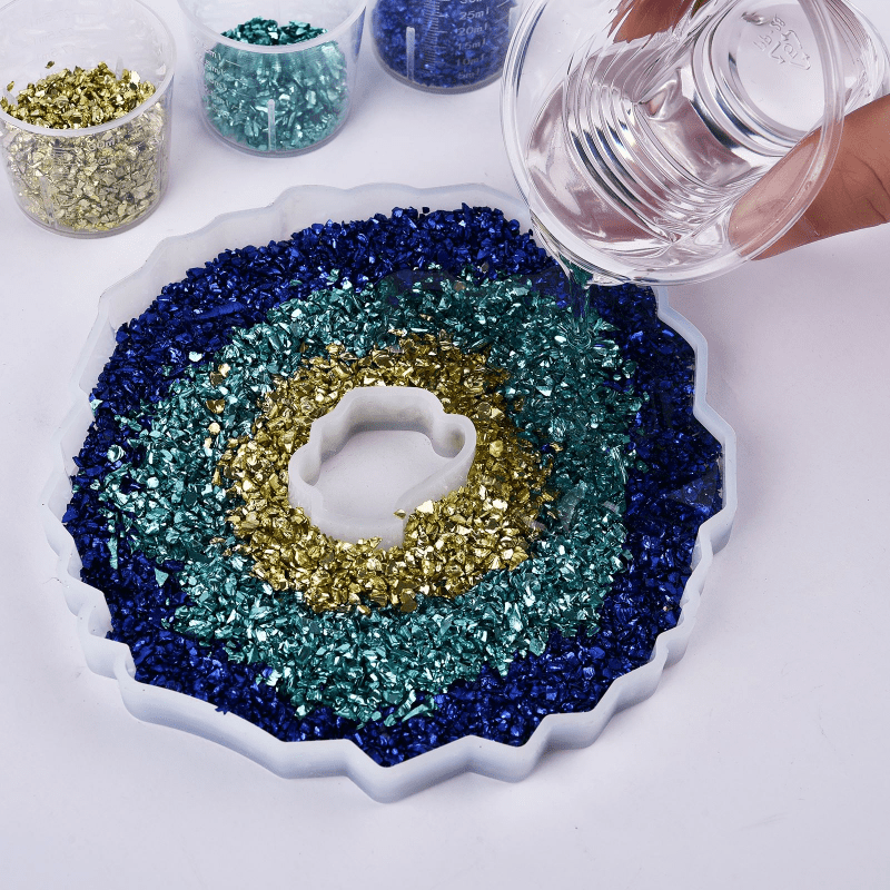 26g Broken Glass Stones Set Crystal UV Epoxy Resin Filler DIY Crafts  Decorations