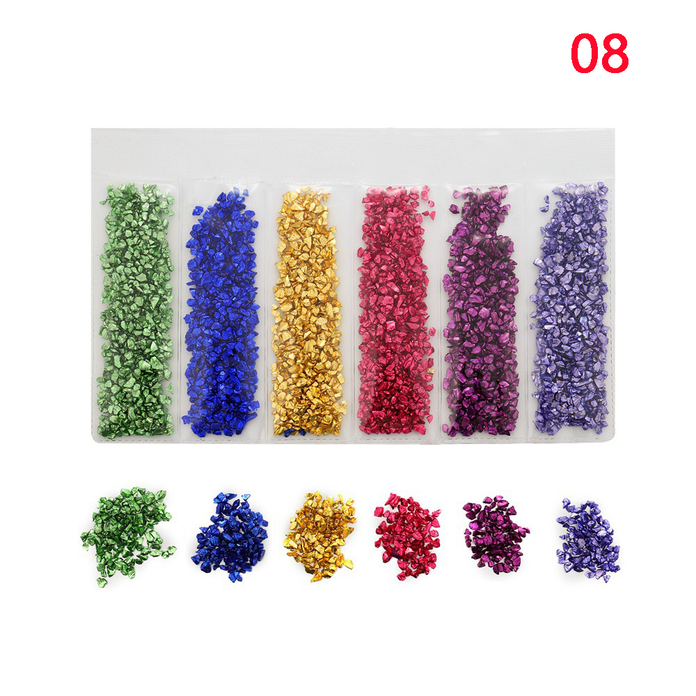 50g/lot Crushed Glass Stone Multi-color Broken Glass Granules Epoxy Resin  Filler for DIY Jewelry Making Home Decoration 