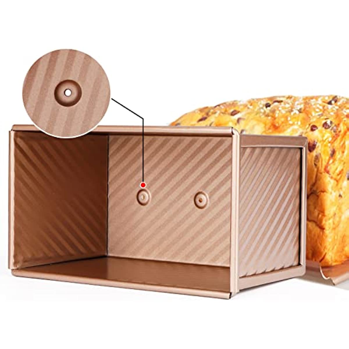 moule à pain pullman moule brioche moules à pain 450g Moule Pain de Mie  avec Couvercle Poêle Antiadhésive (19.3 x 10.1 x 11 cm) : :  Cuisine et Maison